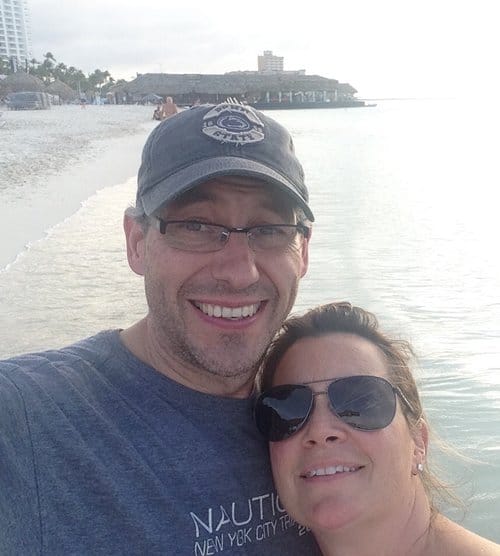 couple on fire island beach